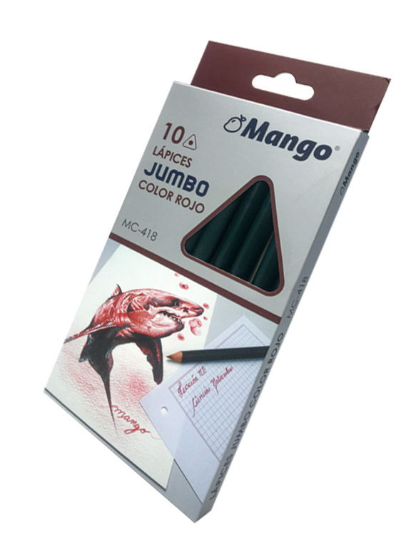 Docena de Lápiz 2HB Triangular Negro MC409 MANGO