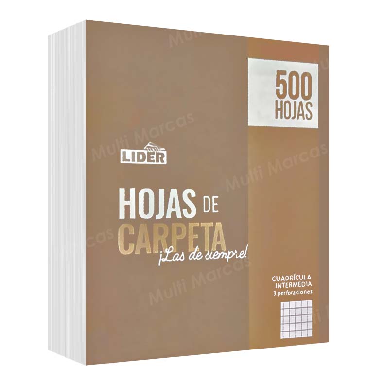 Hojas de Carpeta, Pack de 500 hojas MASTER Clásico Cuadricula Corriente