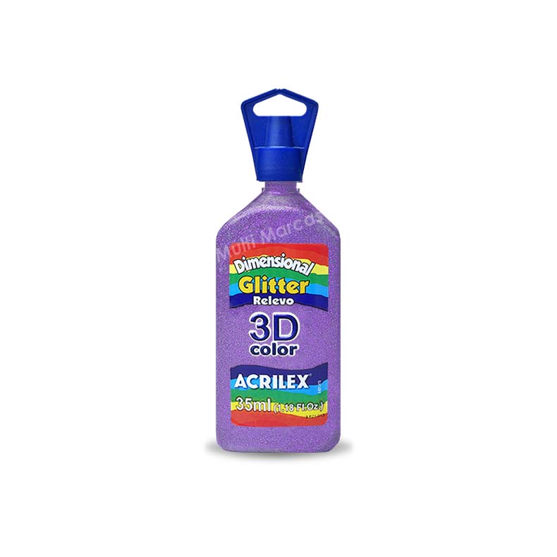 Dimensional Glitter Relieve 3D Color de 35 ml Color Rojo ACRILEX