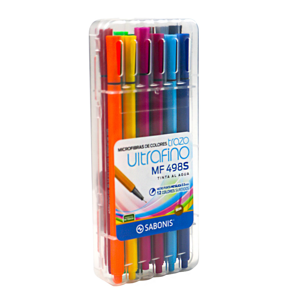Set de 12 Microfibras Punta Fina - MF498S - SABONIS