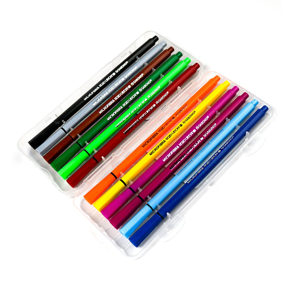 Set de 12 Microfibras Punta Fina - MF498S - SABONIS