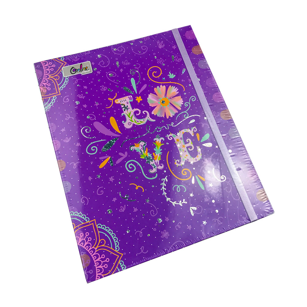 Cuaderno Anillado Metálico Carta LIDER Color Pleno 100 Hojas Blancas