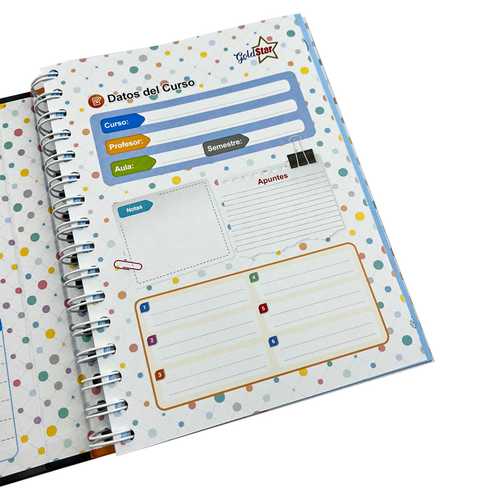 Cuaderno Espiral Tamaño A5 de 150 Hojas GOLD STAR