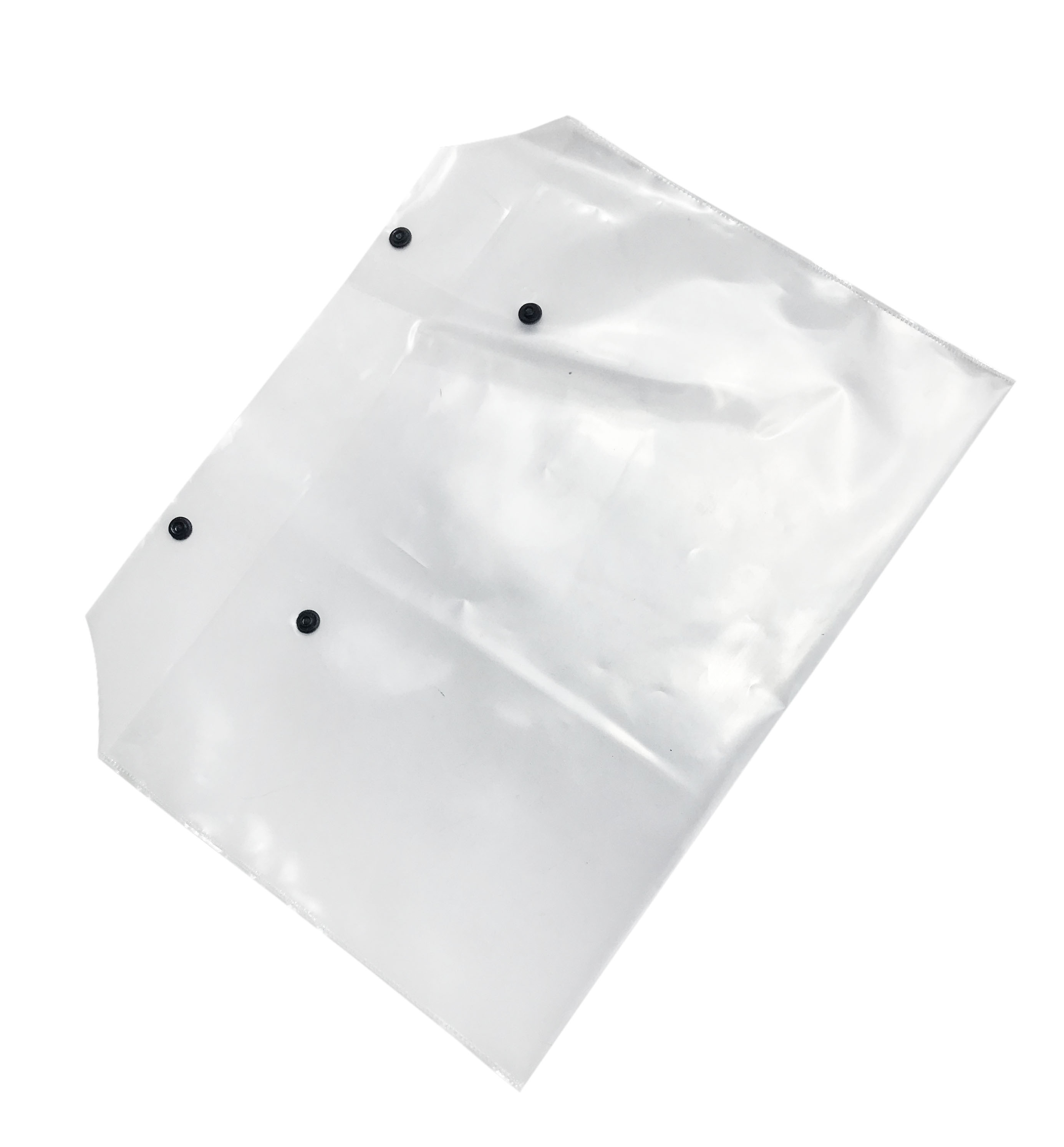 Folder con Botón / Broche Transparente Tamaño Oficio