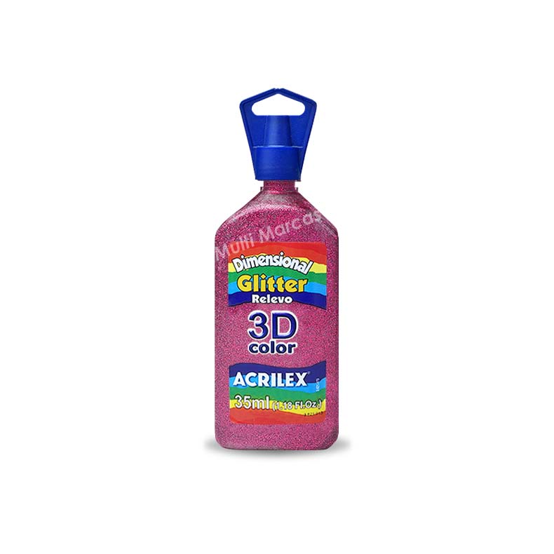 Dimensional Glitter Relieve 3D Color de 35 ml Color Violeta ACRILEX