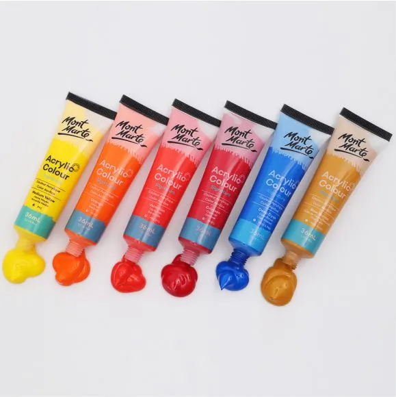 Pintura Acrílica Mont Marte Signature, en Tubos de 36 ml, Set de 12 Colores  Pastel - Librería IRBE Bolivia