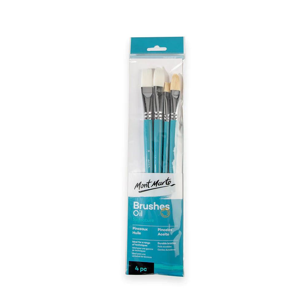 Set de Pinceles por 3 unid. Fat Liner Mop Taklon Squirrel Premium 16,10,6 MONT MARTE BMHS0006