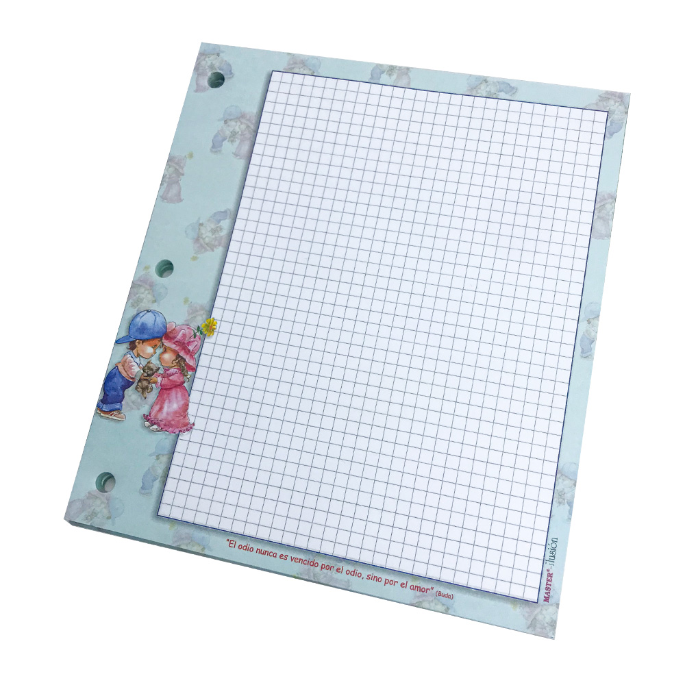 100 Hojas Carpeta Con Diseño