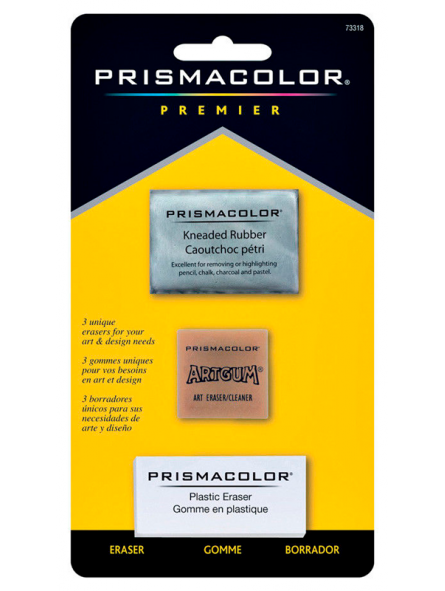 Set de 3 Gomas de Borrar Moldeable-Art Gum-Plastic PRISMACOLOR – Rimsory