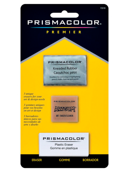 Set de 3 Gomas de Borrar Moldeable-Art Gum-Plastic PRISMACOLOR