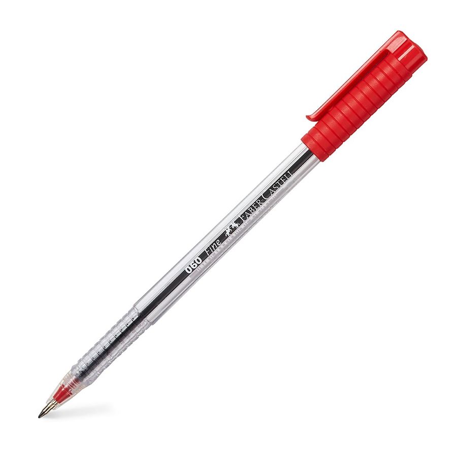 Bolígrafo 060 Fine Color Rojo, 0.7 mm - Faber-Castell