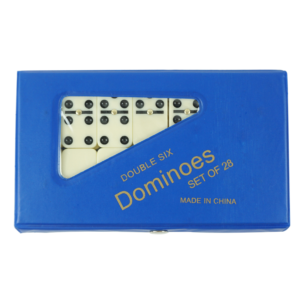 Juego de Dominó de 28 Piezas de Material Plástico en Estuche de 9cm X 15cm