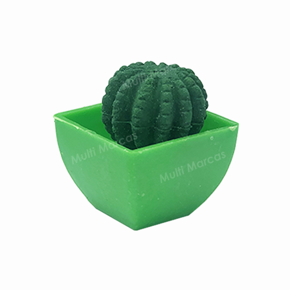 Maceta con Cactus 3x3 cm. para Maquetas