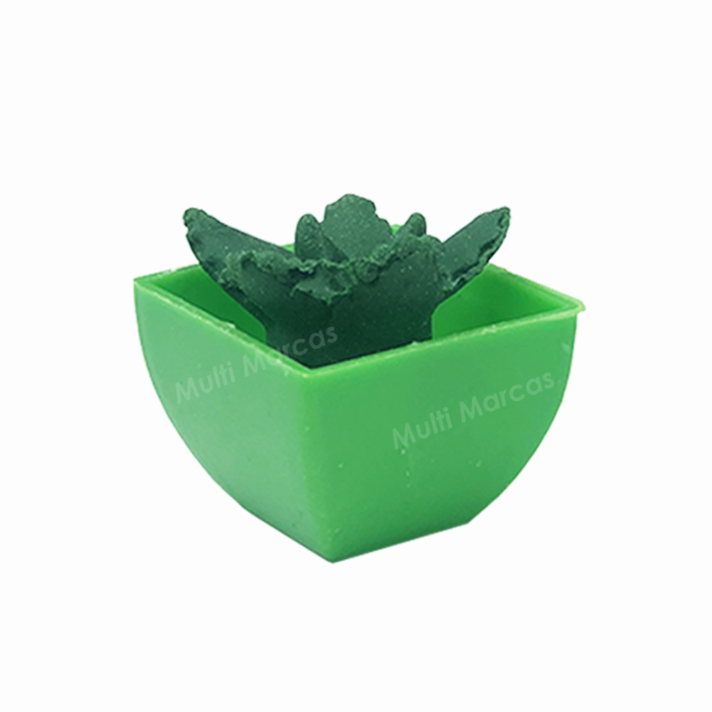 Maceta con Cactus 3x3 cm. para Maquetas