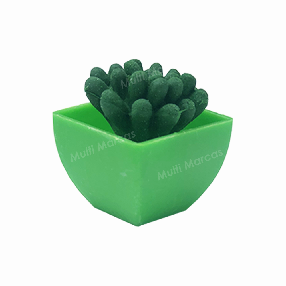 Maceta con Cactus 3x3 cm. para Maquetas