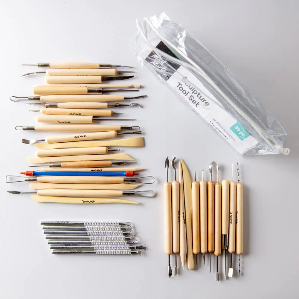Set de herramientas para escultura / Modelado en Arcilla y Cerámica Signature, 39 piezas, - MMSP0028 - Mont Marte