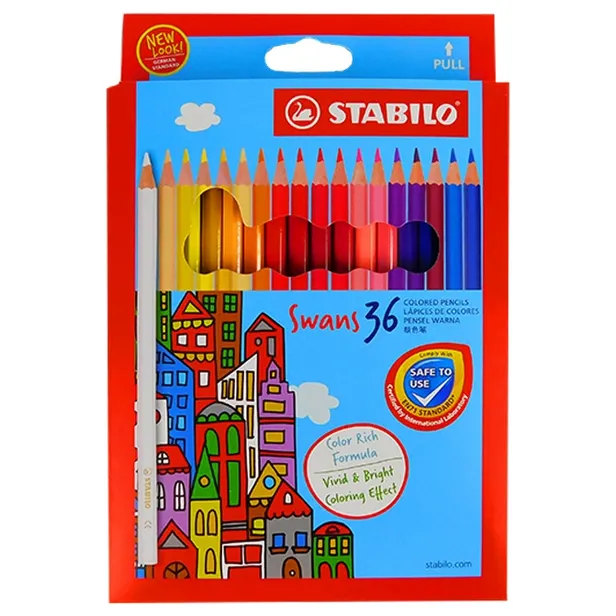 Lápices de Color STABILO x 36 largos - 1878D