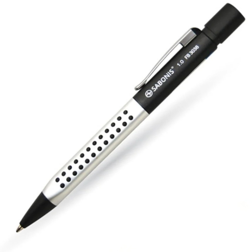 Boligrafo Retráctil Office Line con Grip Engomado Punta Media Color Azul - FB3038 - SABONIS