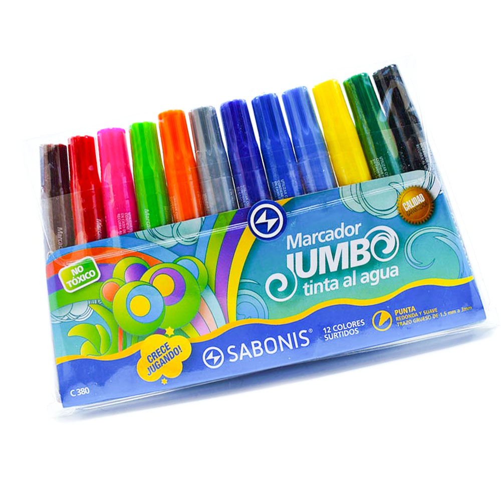 Set de 12 Marcadores Jumbo - C380 - SABONIS