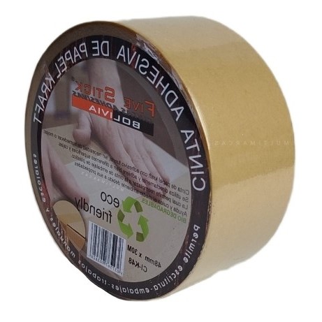 Cinta Adhesiva de Papel Kraft 48 mm x 25 Yardas - CI-K48 - Five Stick