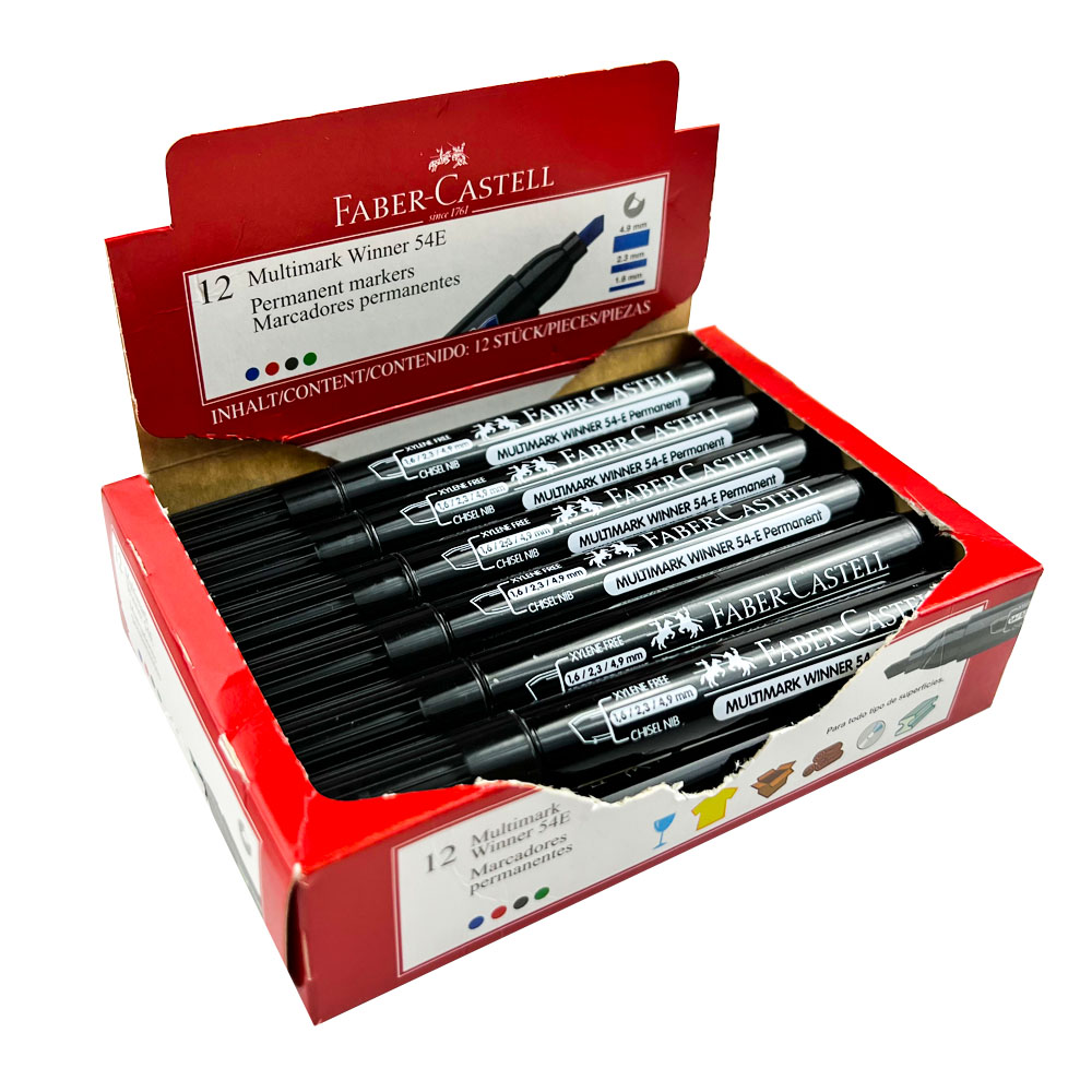 Marcador Faber 54E Permanente Negro