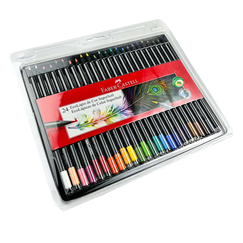 Medalla preocupación Trueno Set de 24 Lápices de Color Supersoft FABER CASTELL 120724SOFT