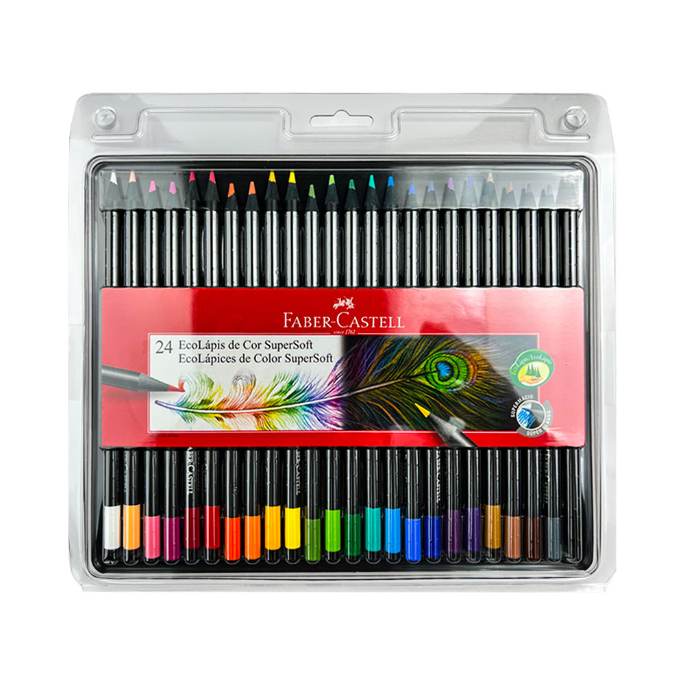 Medalla preocupación Trueno Set de 24 Lápices de Color Supersoft FABER CASTELL 120724SOFT