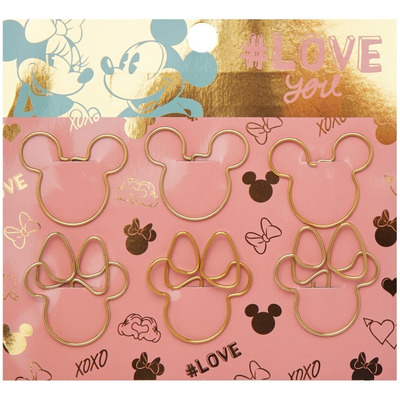 Set de 6  Unidades de Clip Metálicos con Formas de Mickey & Minnie, Maw - 216-2010406 - Mooving
