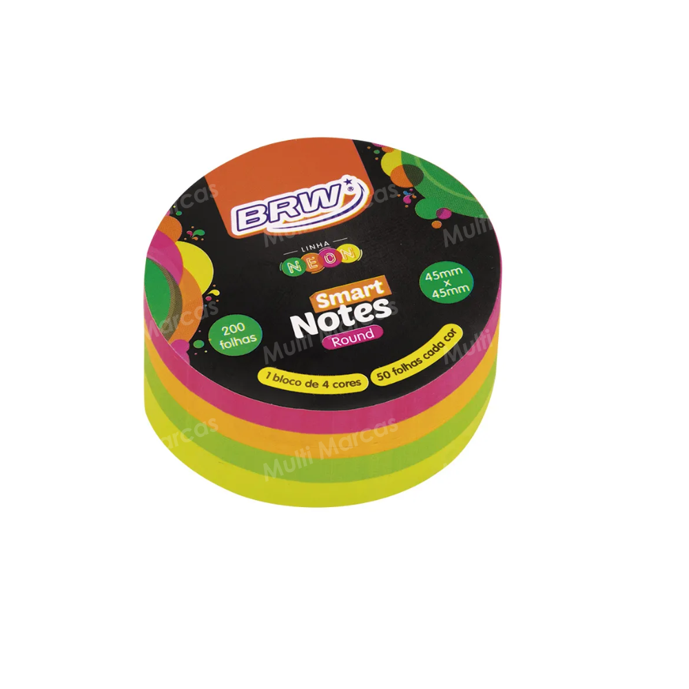 Block de Notas Autoadhesivas Smart Round Festivo BRW - BA4502