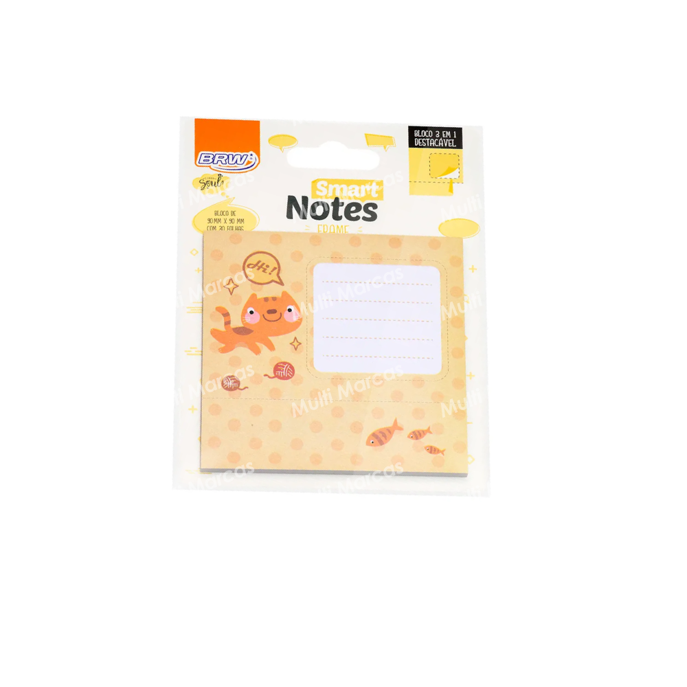 Post It BRW Gato Anaranjado 3 EN 1 con 30 hojas - BA0907