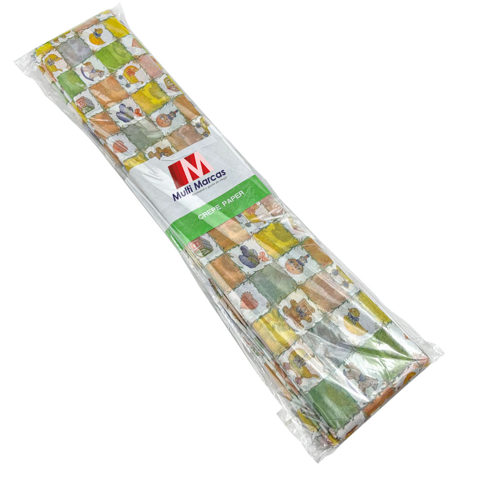 Rollo de Papel Crepé (50 x 150 cm) con patrón Infantil