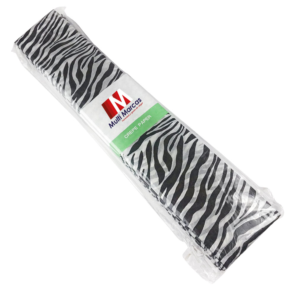 Rollo de Papel Crepé (50 x 150 cm) Animal Print Zebra