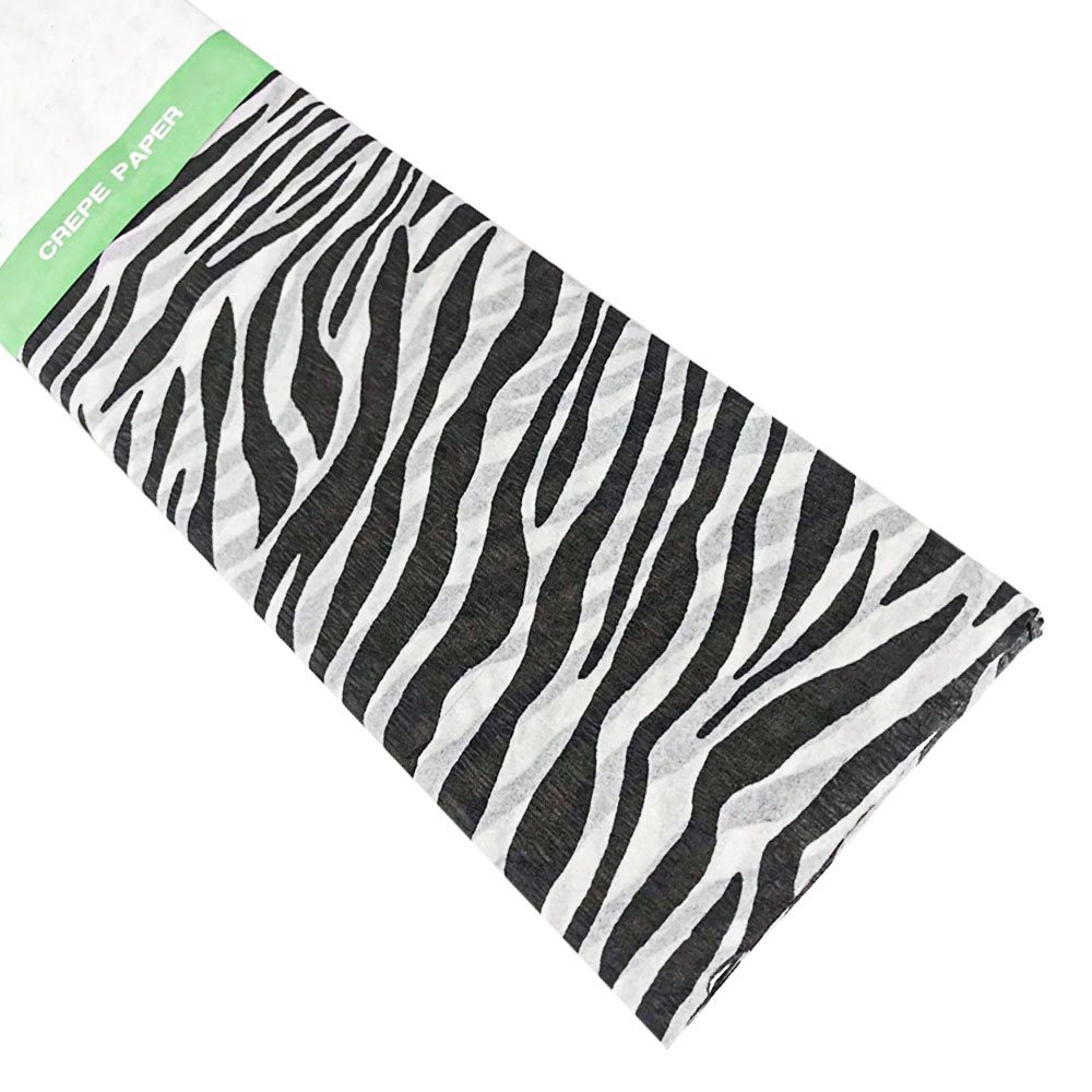 Rollo de Papel Crepé (50 x 150 cm) Animal Print Zebra