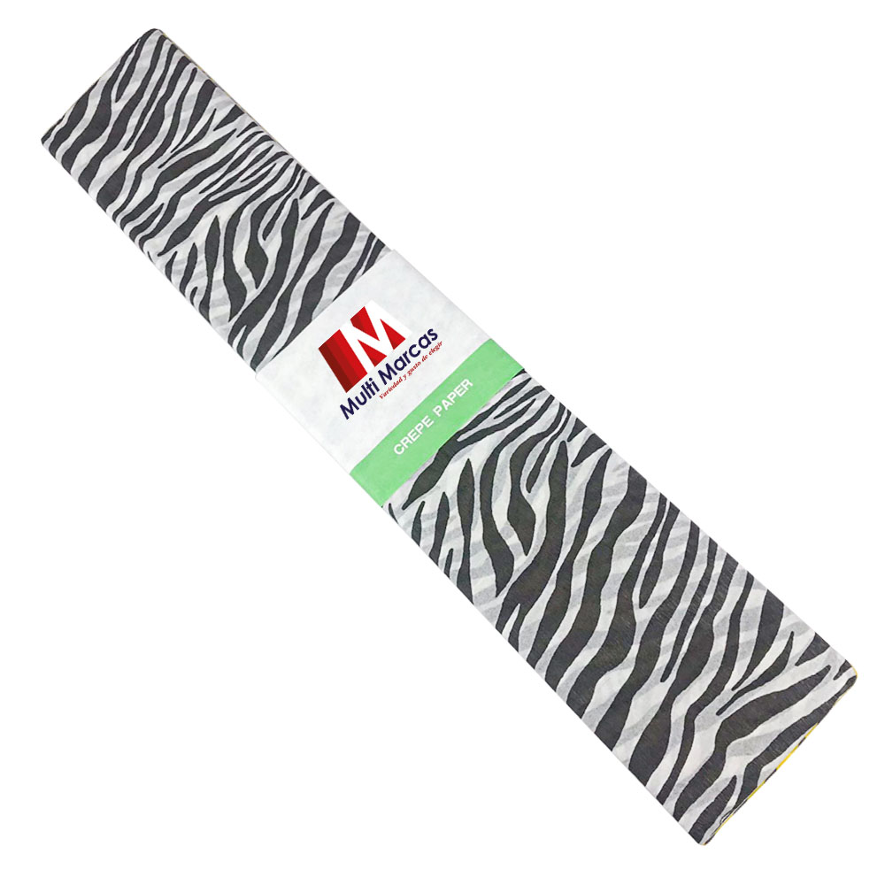 Rollo de Papel Crepé (50 x 150 cm) Animal Print Zebra