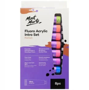 Set de Pinturas Acrílicas por 8 unid. de 36 ml Metalizadas MONT MARTE PMMT8361