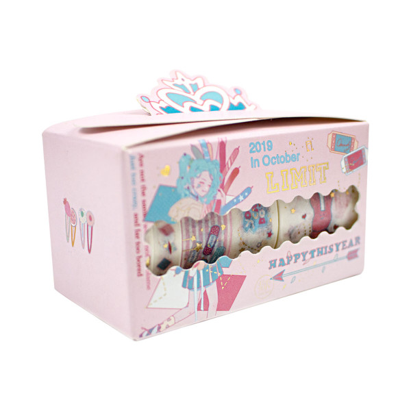 Washi Tape, Cinta Adhesiva Decorativa, IBI CRAFT, Caja de 8 Rollos - Happy  - Librería IRBE Bolivia