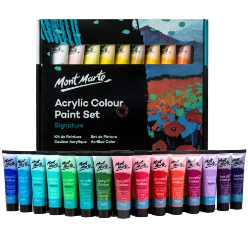 Set de Pinturas Acrílicas por 8 unid. de 36 ml Metalizadas MONT MARTE PMMT8361