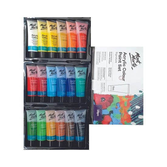 Set de Pinturas Acrílicas por 8 unid. de 36 ml Metalizadas MONT MARTE PMMT8361