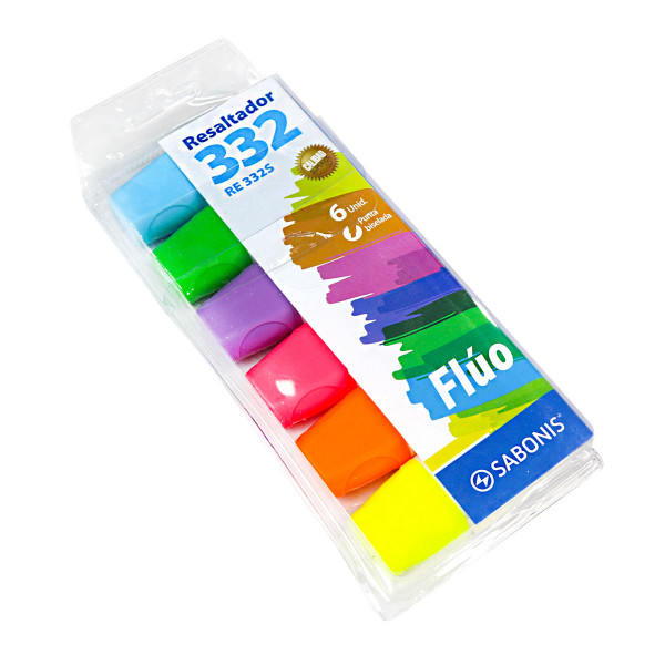 Resaltador en Cinta  3m x 0.5 cm. Colores Neón - BRW - CF1005