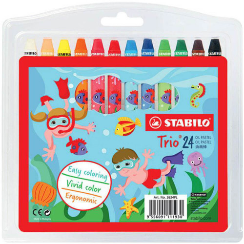 Crayones Pastel Trio 12 Unidades STABILO