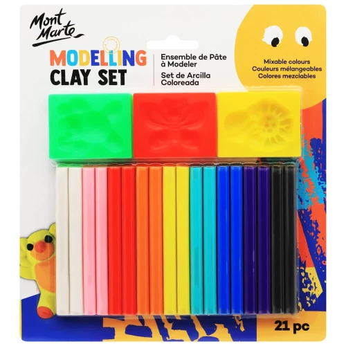 Set de Plastilina Infantil y Moldes por 21 unid. MONT MARTE MMKC0083