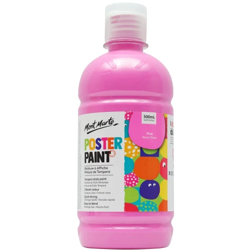 Bote de Témpera de 500 ml. Color Rosa - MPST0021 - Mont Marte