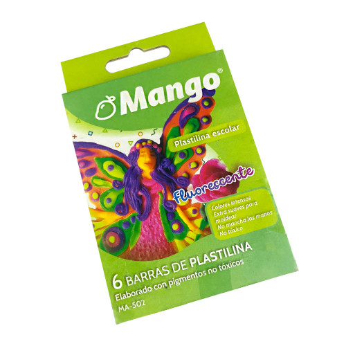 Plastilina Fluorescente 6 Colores MA502 MANGO