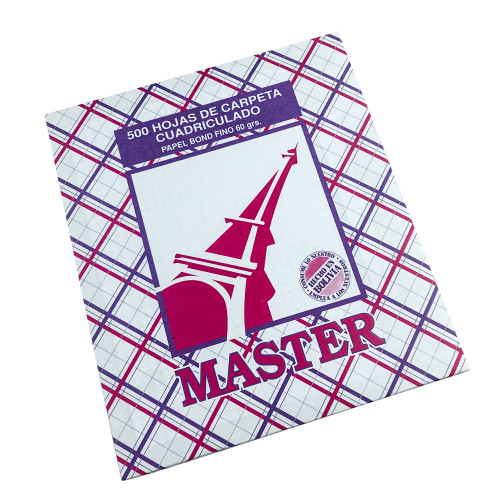 Hojas de Carpeta, Pack de 500 hojas MASTER Clásico Cuadricula Corriente